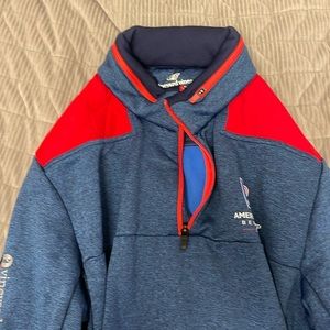 Vineyard Vines America’s Cup Quarter Zip Sweatshirt Bermuda 2017 Medium Men’s